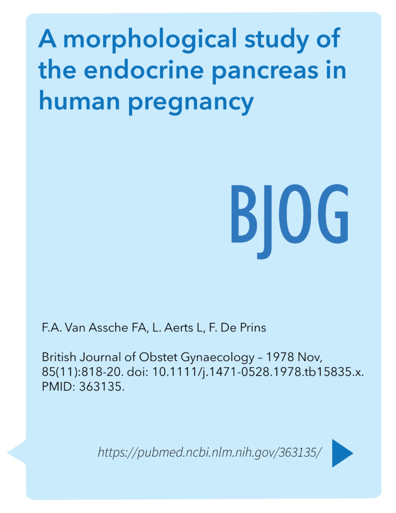 A morphological study of the endocrine pancreas in human pregnancy