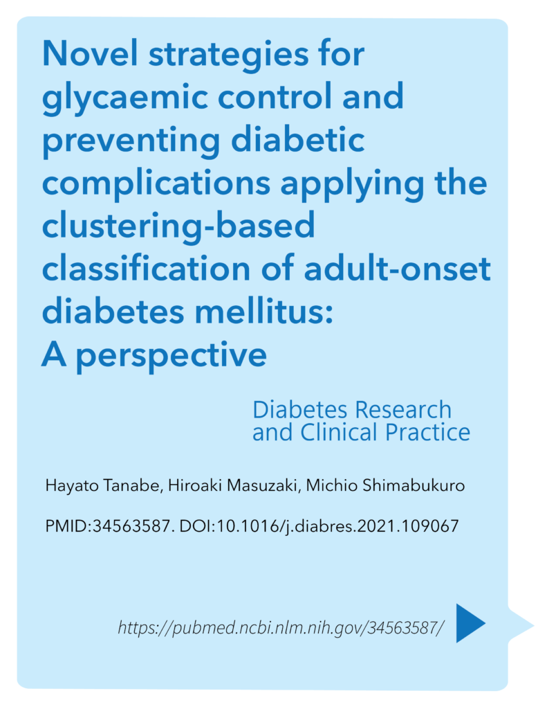 Novel strategies for glycaemic control and preventing diabetic complications applying the clustering-based classification of adult-onset diabetes mellitus: A perspective
